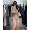 Autumn and Winter Soft Waxy Atmosphere Artifact Lazy Hollow Word Shoulder Pullover Sweater Women's Medium and Long Off-the-shoulder Knitting Versatile