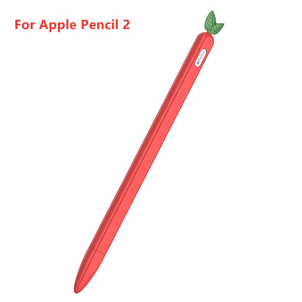 Cute Carrot Silicone Pencil Case For Apple Pencil 1st 2nd Generation Case Compatible Tablet Touch Pen Stylus For iPad Pencil 2 1