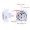 24-Stunden Mechanischer Timer Intelligenter Countdown Automatische Abschaltung Steckdosen-Timer EU-Stecker Für den Innenbereich