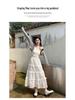 Women's Princess-Style White Lace Midi Skirt - A-line, Tiered, Flared, Spring/Summer Design