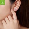 Colorful Meteor Stud Earrings Ring Set S925 Sterling Silver Dream Niche Jewelry