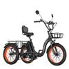 Cheevalry CF750 Freight Electric Tricycle 750W Motor 48V20AH Battery 20 Inch Freight Tires 130KG Load 25KM/H Speed Folding  E-Bike