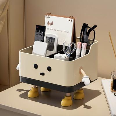 Desktop Aufbewahrungsbox Fernbedienungshalter Große Kapazität Mehrere Fächer Vielseitiger Schreibwaren-Make-up-Organizer