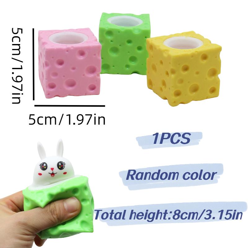 

Сырный кролик Игрушка для снятия стресса Сжимаемая Медленно восстанавливающая форму Детская Сквиши Снятие стресса