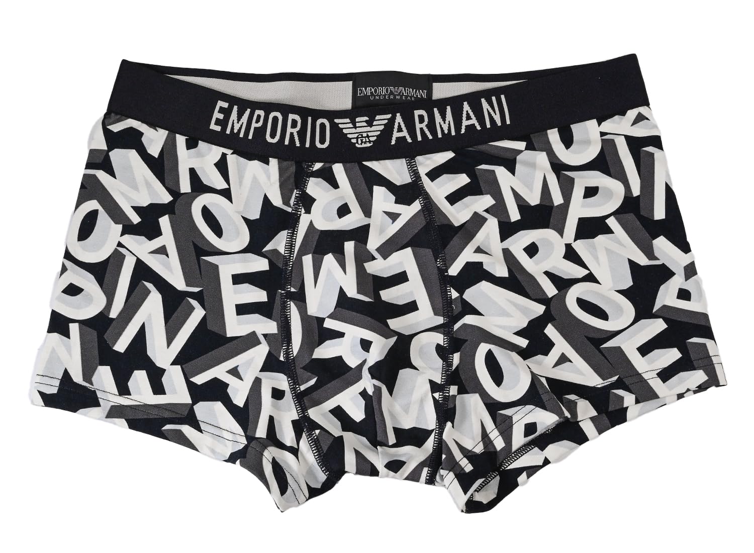 

Трусы-боксеры Emporio Armani с логотипом Размер Белый и EM000232 AF10794 Сделано в Мужской Принт, M, Черный, FC110, Италия.