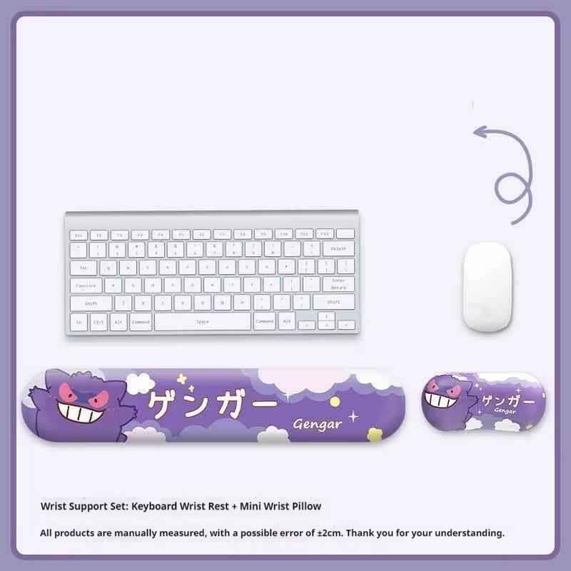 Gengar Jigglypuff Pikachu Cute Cartoon Wrist Rest Mouse Pad - Silicone Wrist Support Keyboard Pad For Women Office Use Gift