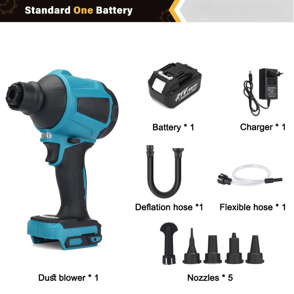 45000RPM Cordless Dust Blower 1000W Inflator Vacuum Multifunction Blower Toy Inflatable Gun With 2Pcs 29800Mah Battery