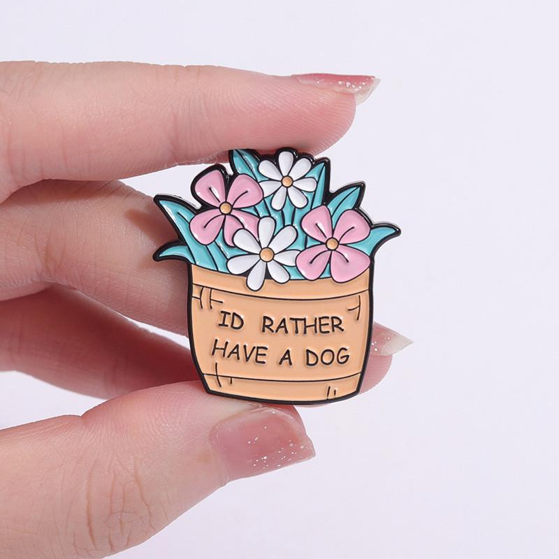 Alloy Fashionable Unique Brooch With Colorful Flower And Letter Accents For Genders All