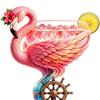 Cocktail Barware Themed Margarita Glass Tropical Bird Party Cup Gift