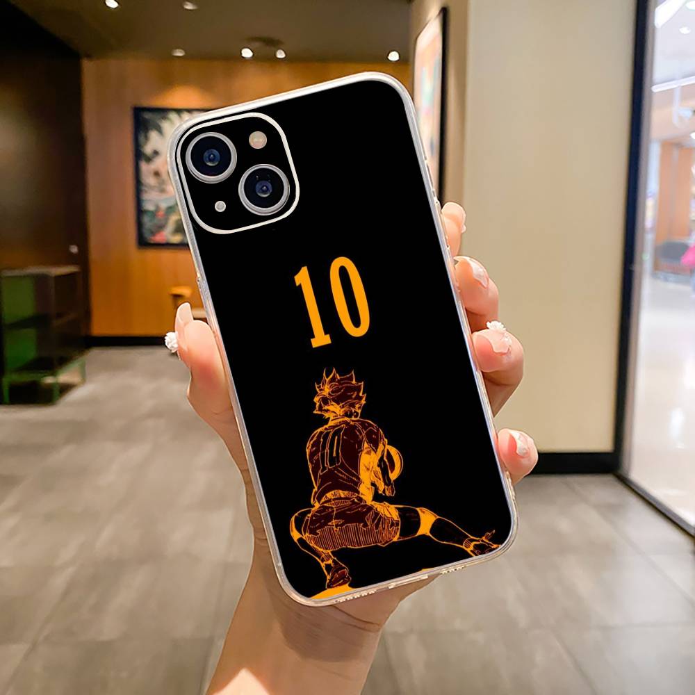 Shonen anime-H-Haikyu Phone Case For iPhone17,16,15,14,13,12,11 ,Pro Max, Plus Soft Silicone Transparent Cover