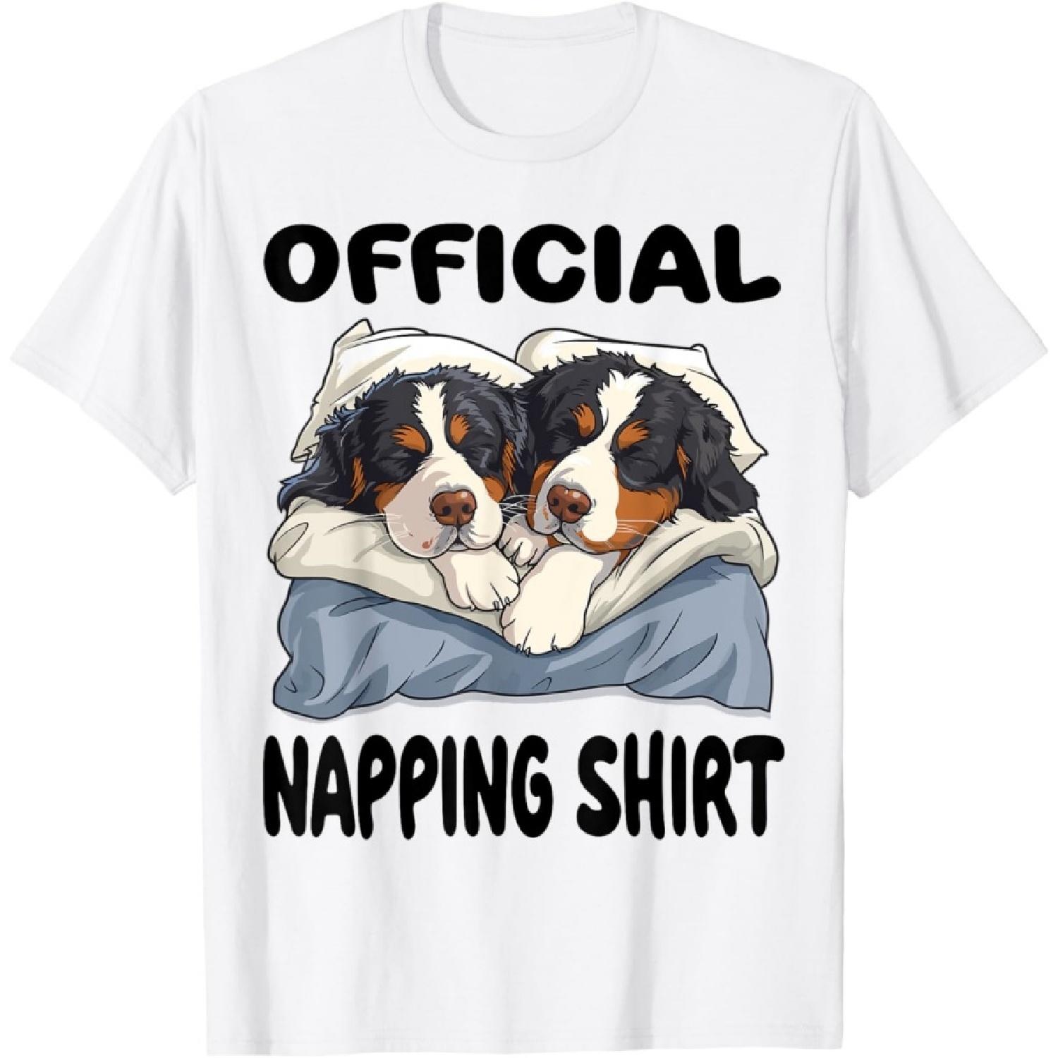Bernese Mountain Dog Official Napping shirt Pajamas T-Shirt for Men Women Kids S