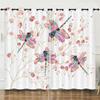 Curtain Insect Dragonfly 3D Digital Printing Blackout Curtain Punching