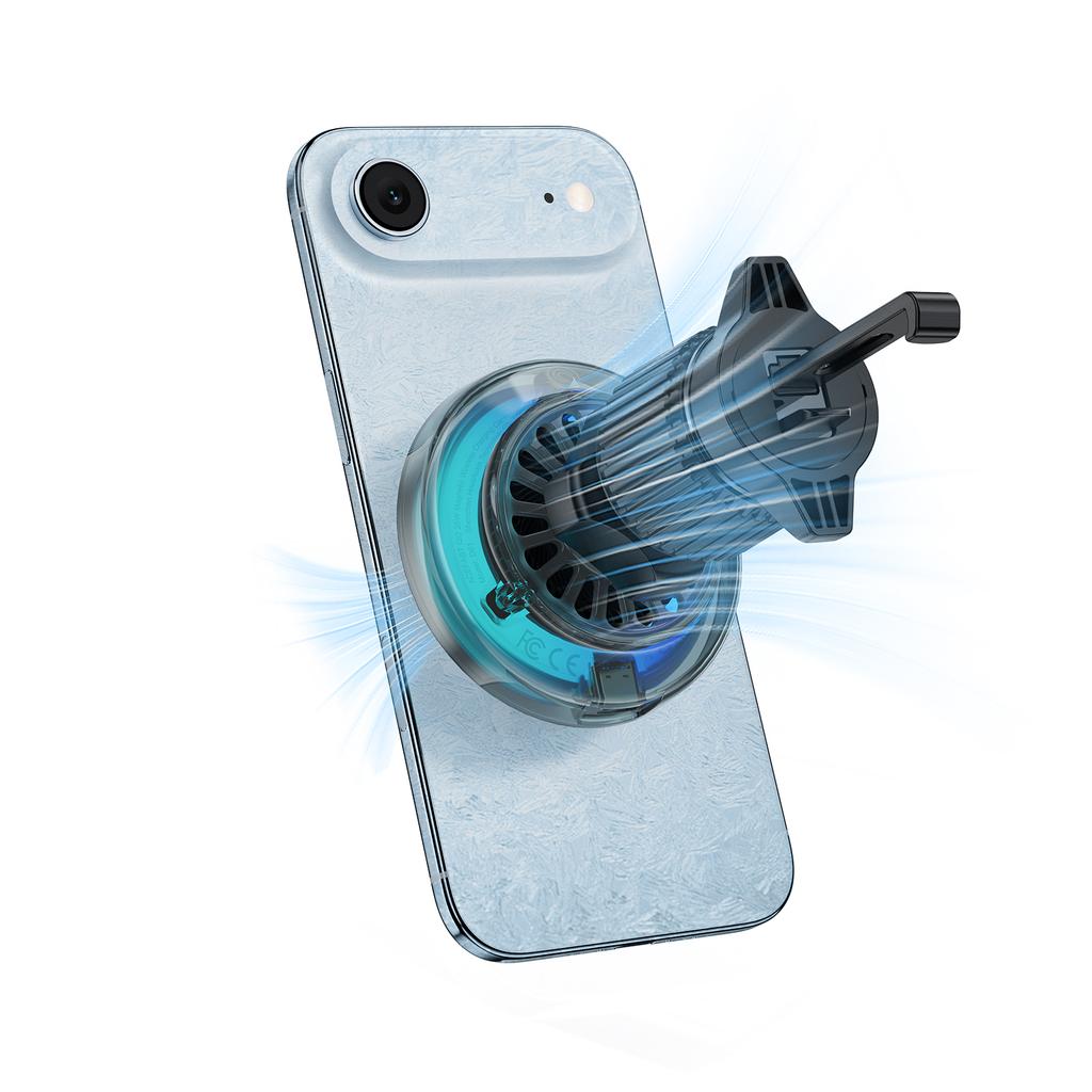 ACEFAST D61 QI2 25W Magnetisk Trådlös Laddning Bilhållare Justerbar Bil Laddningshållare med Kylfläkt