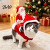 Vtipný oblek Santa Clause pro mazlíčka, kostým jezdce pro psa, vánoční oblečení s nastavitelným zapínáním, cosplay pro mazlíčky, sváteční oblečení pro štěňata, malé i velké psy