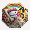 1pc Hello Kitty Butterfly Wings Automatic Opening/Closing Umbrella - Portable Folding Design, 8-Bone Iron Frame Outdoor Umbrella, Ideal Gift for Fans,