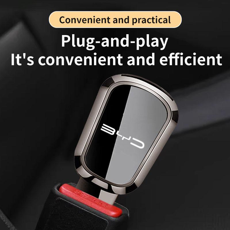 BYD Car Seat Belt Extender Clip Buckle Universal Zinc Alloy Safety Belt Extension Insert Lock Socket for Comfortable Driving