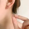 S925 Silver Mini Heart Stud Earrings With Screw Back Cute Bean Love Design Small Diamond Jewelry For Women