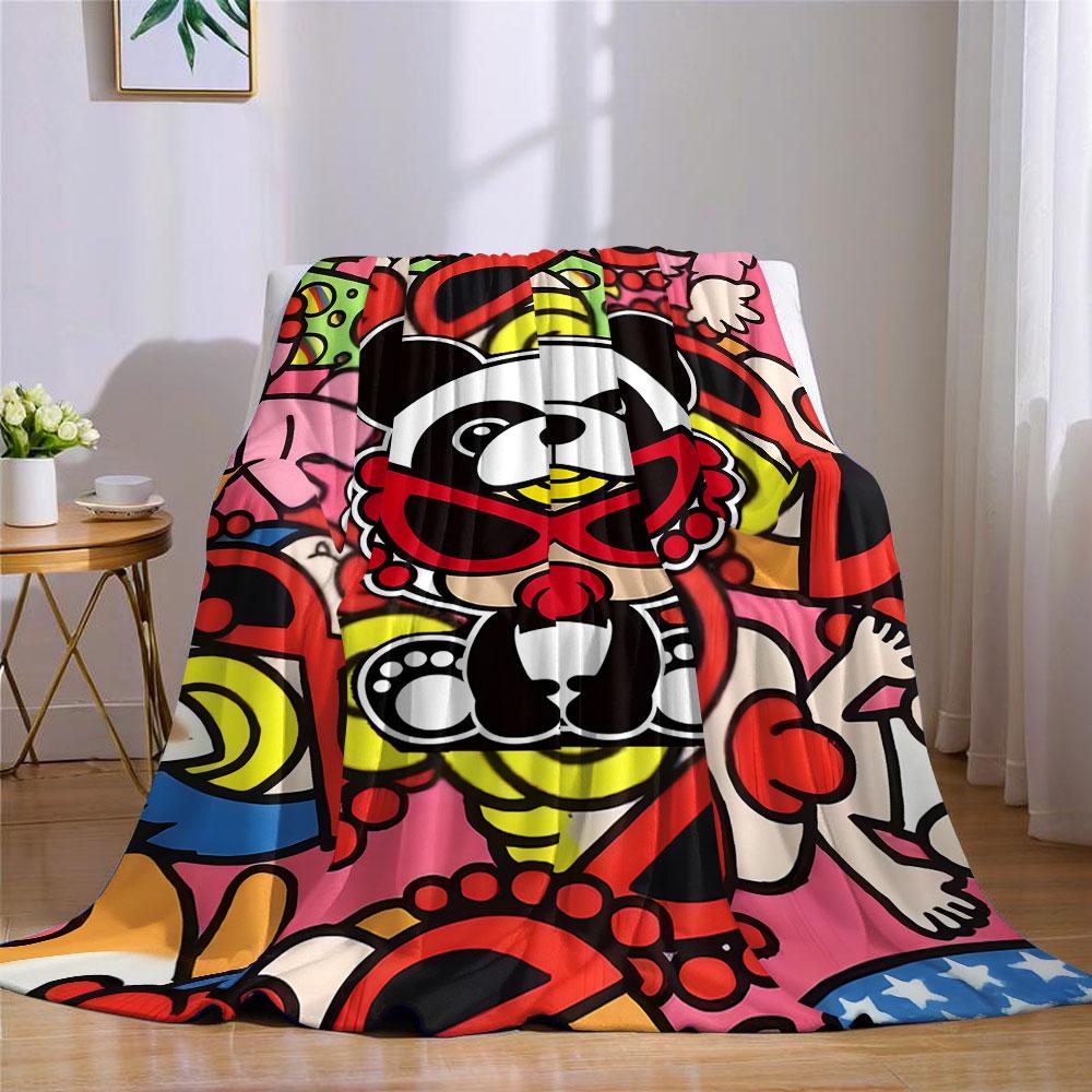 H-Hysteric-s M-Mini Flannel Blanket Warm Soft Halloween Christmas Couch Warm Cozy Decorative Decor Gift for All Season