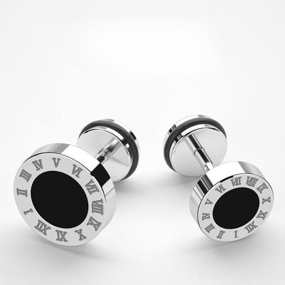 Ohrring für Herren, Hip-Hop-Stil, Römisches Ziffern-Design, Einzigartige Schraube, Einfache Schließe, Cooler und Eleganter Look.