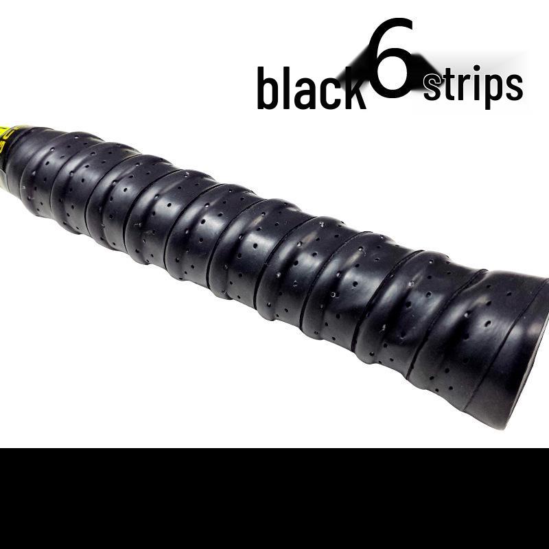 Fangcan Dragon Bone 6-Pack Anti-slip Perforated Badminton Racket Grips with EVA Ridge