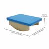 Wooden Vestibular Rocker Curved Base Padded Balance Board Upholstered