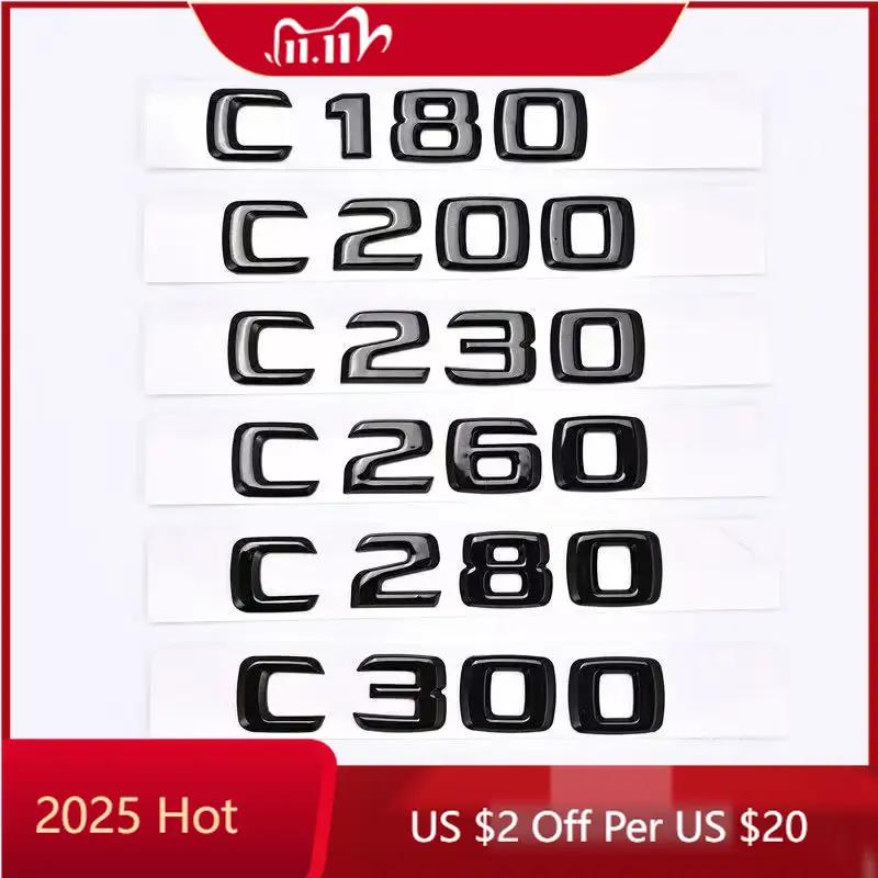 cfvjhy1 2025 Hot ABS Car Sticker Trunk Letters For Mercedes Benz C200 C220 W205 W204 W203 C260 C300 C320 C350 C400 C450 Emblem Logo Acce