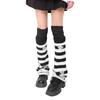 Polainas Punk para Mulheres Fofas Estrela Tricotadas Flare Longas para Botas com Meias Acima do Joelho Conjunto Roupa de Inverno Outono