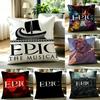 Cushion Cover Natural Linen Pillowcase Set, All-In-One Decor For Sofa, Bedroom & Chair M-Epic The Musicals