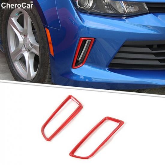 Red Daytime Running Light Lamp Cover Trim Frame For Chevrolet Camaro 2017-