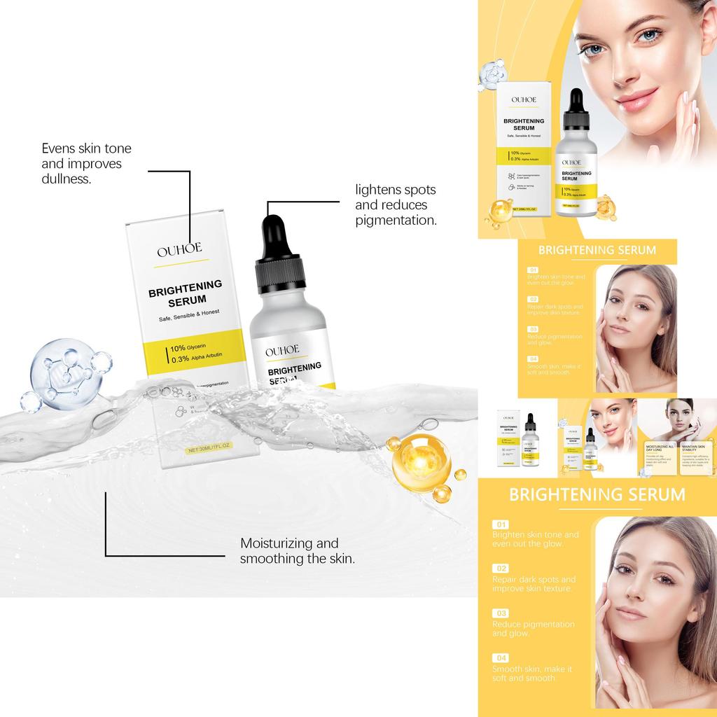 Ouhoe Brightening Serum Gentle Hydrating Moisturizing Radiance Enhancing 30ml