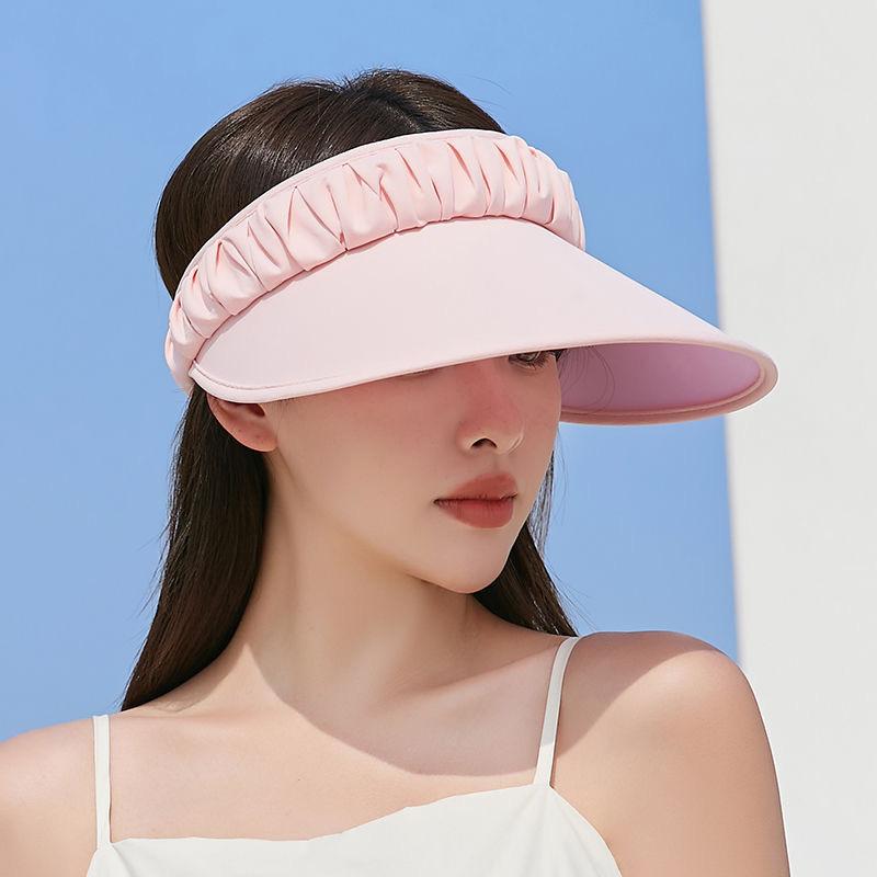 Hut Damenmode Plissee Koreanische Version Sonnenschutz Leere Zylinder Stirnband UV-Sonnenschutzhut Damen Sonnenschutzhut Sommer neuer Stil