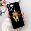 For Oppo Reno14 F 5G 6.57" Case Popular Design Letters A-Z Crown TPU Soft Silicone Cover For Oppo Reno 14F CPH2743 Phone Casing