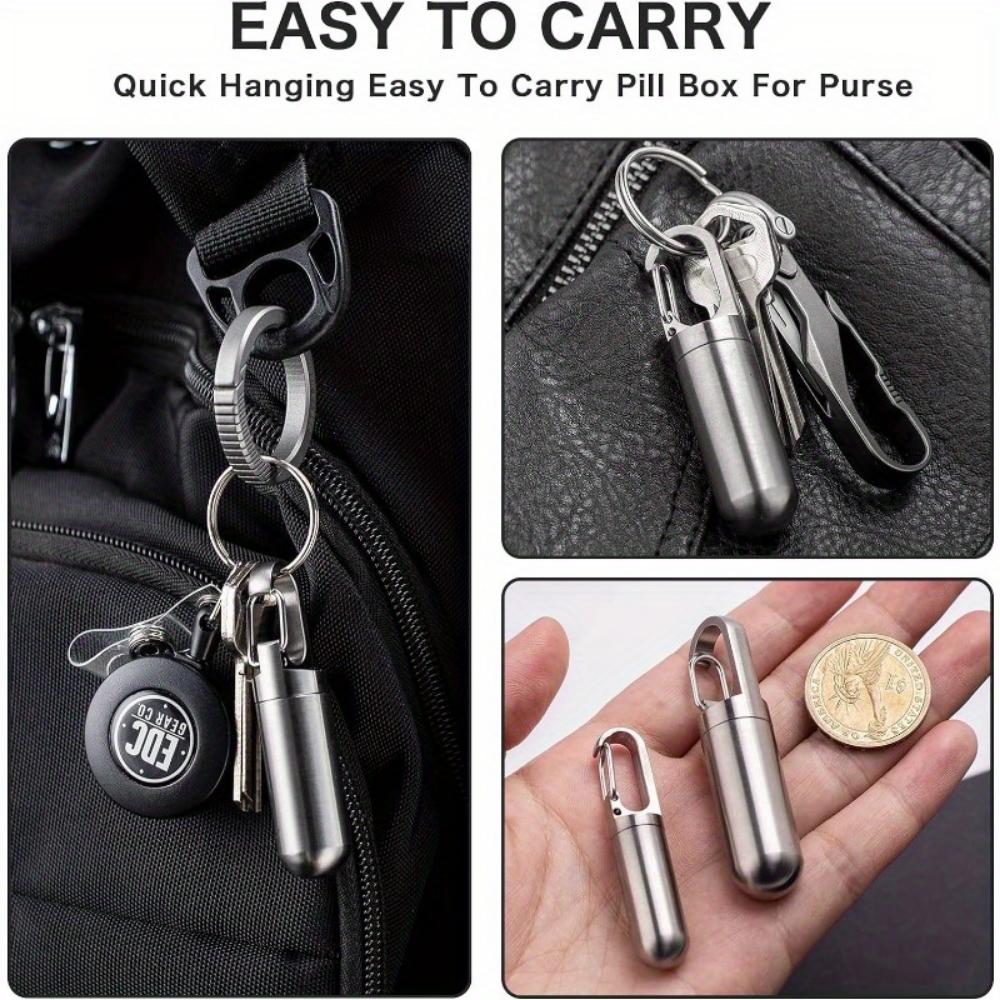 Pillendose Schlüsselanhänger, Tragbare Wasserdichte Pillendose, Reise-Pillendose, Niedliche Schlüsselanhänger-Pillendose zum Mitnehmen auf Outdoor-Ausflügen und beim Camping.