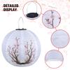 LED Solar Lantern 30cm Solar Power LED Plum Blossom Lights Nylon Colth Chinese Traditional Hanging Lanterns for Outdoor Indoor