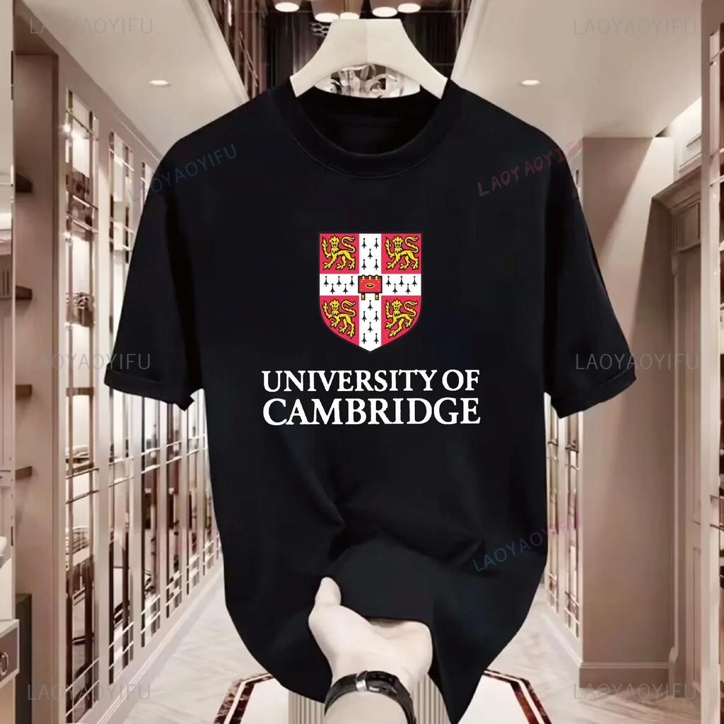 T-shirt a maniche corte dell'Università di Cambridge Regalo Commemorativo Alumni Unisex Abbigliamento Campus Estivo Casual Streetwear