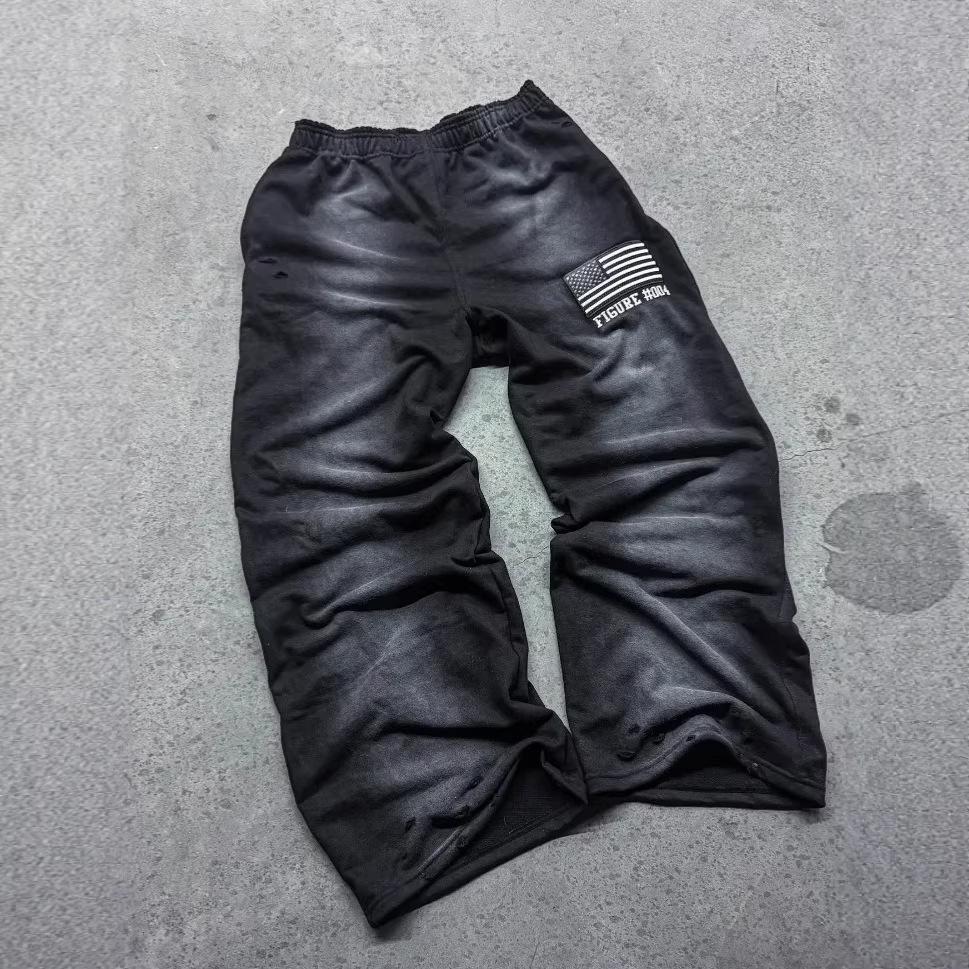 Y2K Vintage Casual Pants Unisex Harajuku Graphic Print Gothic Streetwear Straight Leg