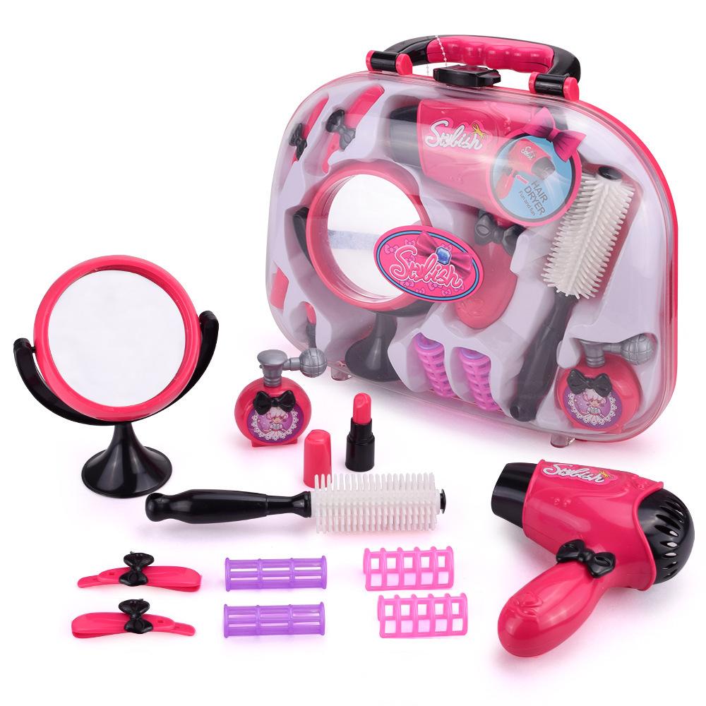 Children'S Simulation Hairdressing Play House Cosmetic Toys Hand Box Dresser Children'S Hairdresser