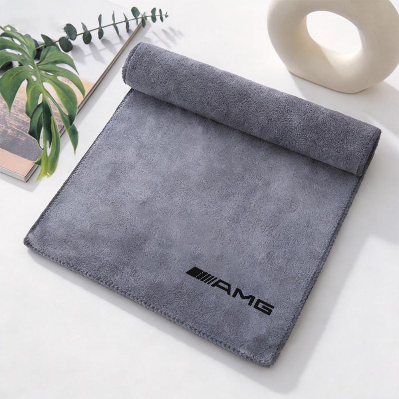 Car Double-Faced Plush Absorbent Towel Cleaning Cloth For Mercedes Benz AMG W204 W205 W211 W212 W213 W176 GLA CLA Stickers XZ0