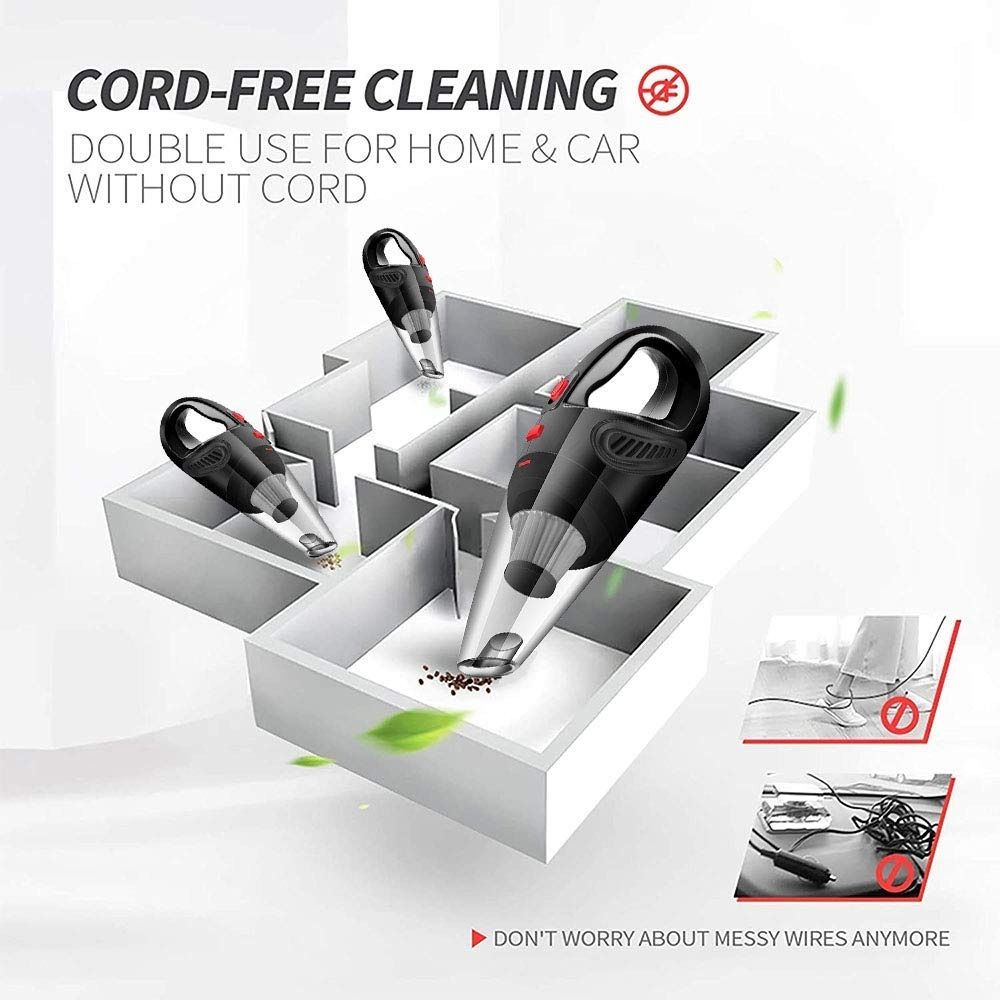 Rechargeable Handheld Vacuum Wet and Dry Dust Catcher Portable Car Vacuum Cleaner  for Car Home