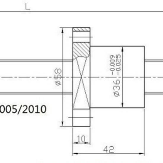 CNC Ball Screw SFU2005 with BK15 BF15 Support