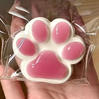 Squishy Cat Paw Stress Relief Toy - Soft Jelly Feel Squeeze Gadget for Kids & Adults Perfect Anti-Anxiety Gift Squeeze Toys