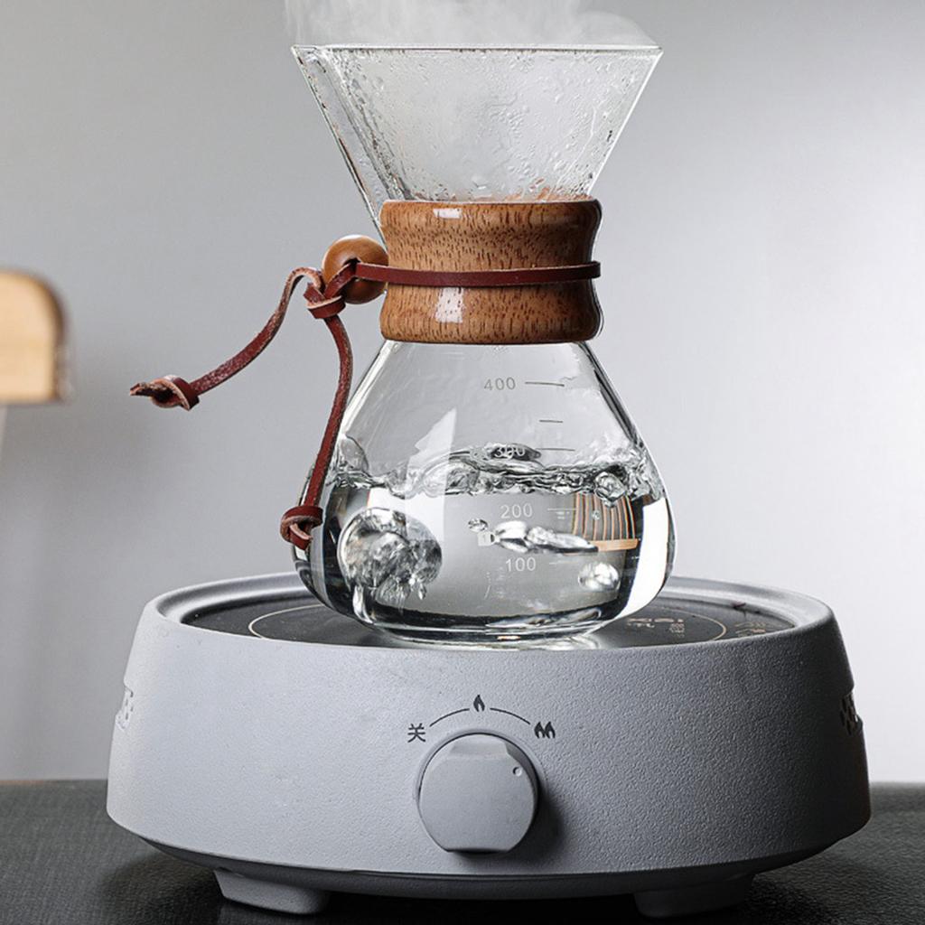 Hand Glass Coffee Kettle With Stainless Steel Filter Drip Brewing Hot Brewer Coffee Pot Dripper Barista Pour Over Coffee Maker