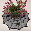 Spiders Webs Laces Table Cover Soft Touches Polyester Cobwebs Doily Easy To Clean for Everyday Elegant
