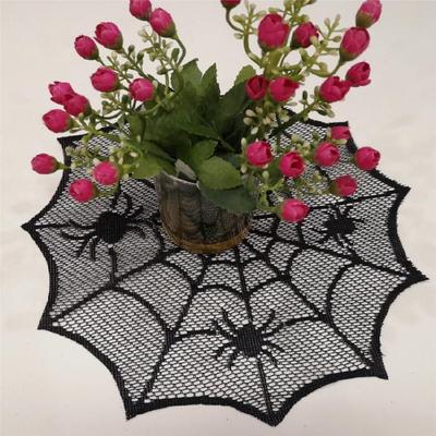 Spiders Webs Laces Table Cover Soft Touches Polyester Cobwebs Doily Easy To Clean for Everyday Elegant