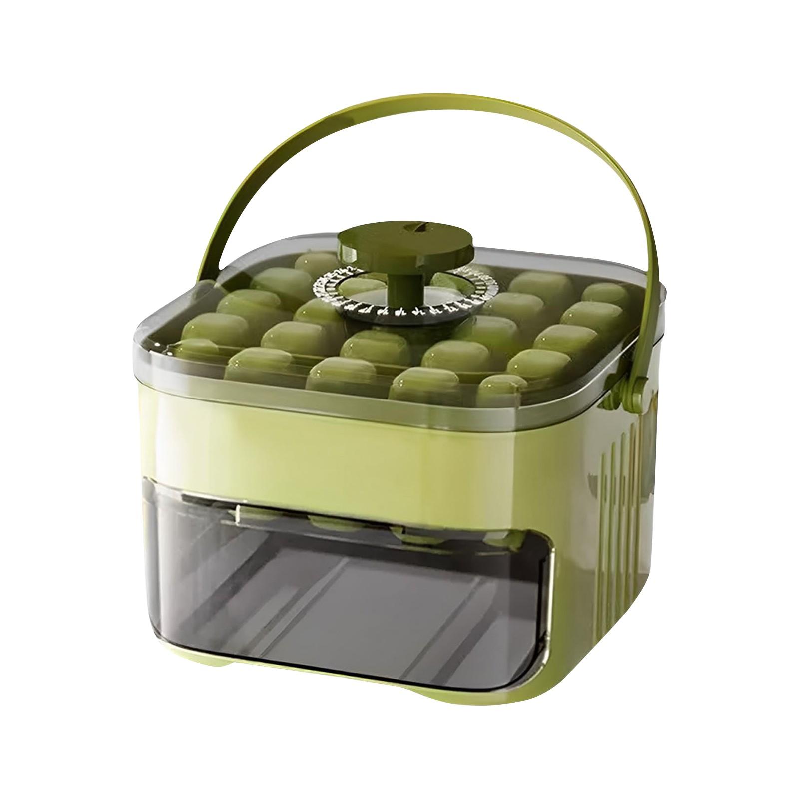 

Простая льдогенератор, форма для льда, лоток для льда для заморозки ступенек | Портативный с ручкой, не требует морозильника для блоков, подходит для коктейлей, виски One Size зелёный