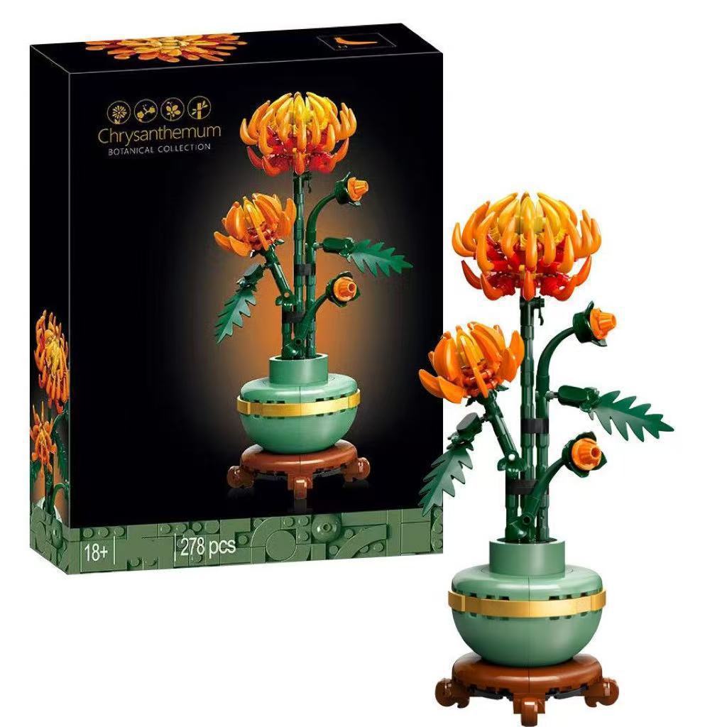 Plastik Lotusblume Puzzle-Set Mit Über Blöcken Für DIY Mädchen Und Jungen
