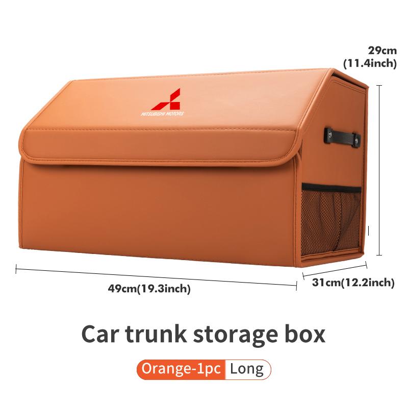 Multifunctional Car Organizer Waterproof Collapsible Leather Box For Mitsubishi Outlander Lancer Cross Colt Xpander Mirage