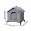 Cat House for Outdoor Cats Oxford Cloth Weatherproof Stray Shelter Pet Garden Barn