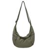 Trendy Cow Horn Bag With Durable Nylon And Zip Closure For Daily Casual Outfits