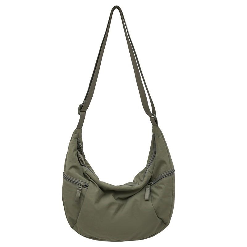 Trendy Cow Horn Bag With Durable Nylon And Zip Closure For Daily Casual Outfits
